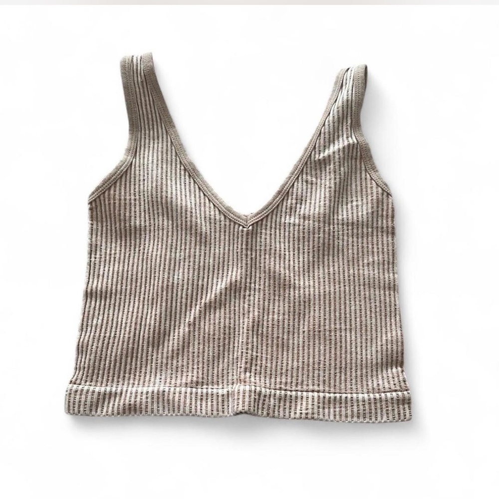 Striped Beige Tank Top